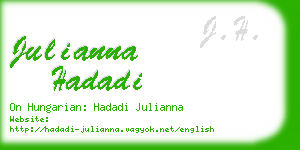 julianna hadadi business card